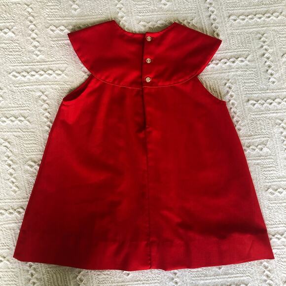 Vintage Beatrix Potter Embroidered Dress Red Jemima Puddleduck 70s 80s 4T Rare - Picture 4 of 11